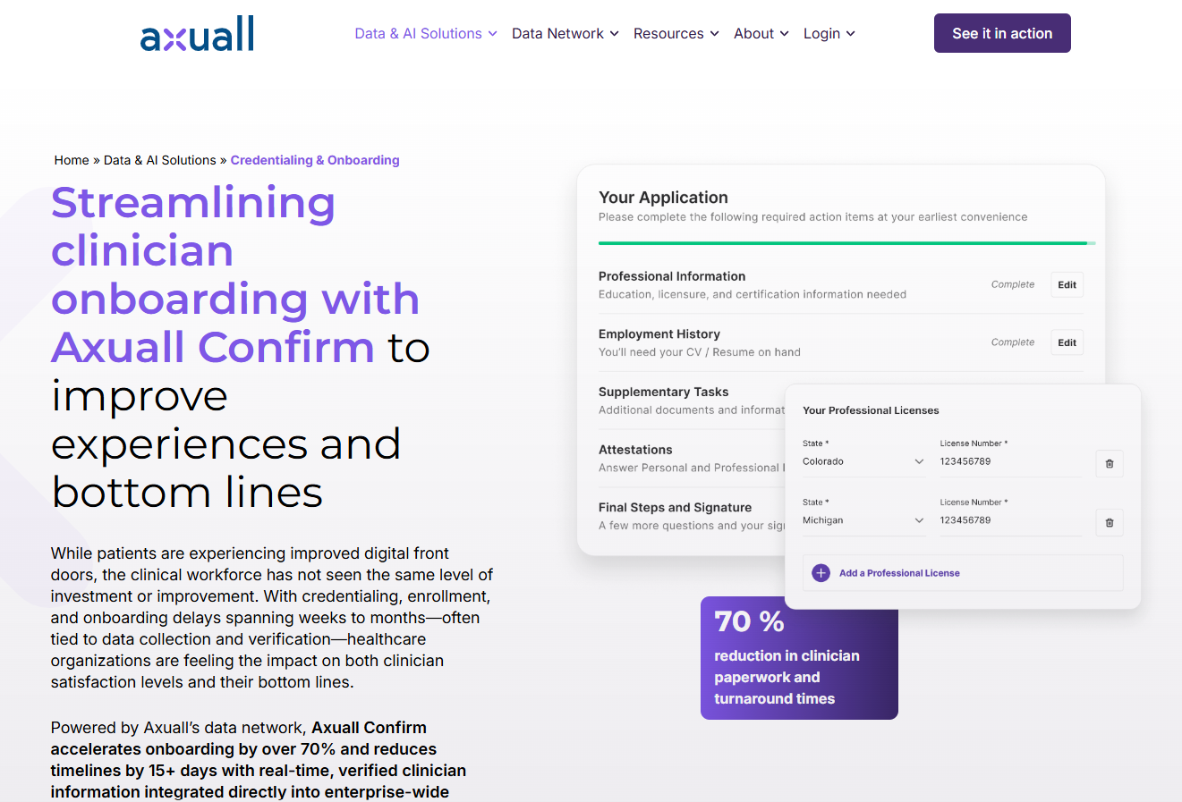 Axuall credentialing solution