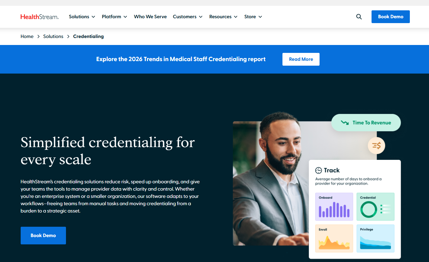 CredentialStream credentialing platform — Source: HealthStream.com